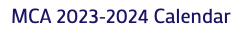 MCA 2022-2023 Calendar